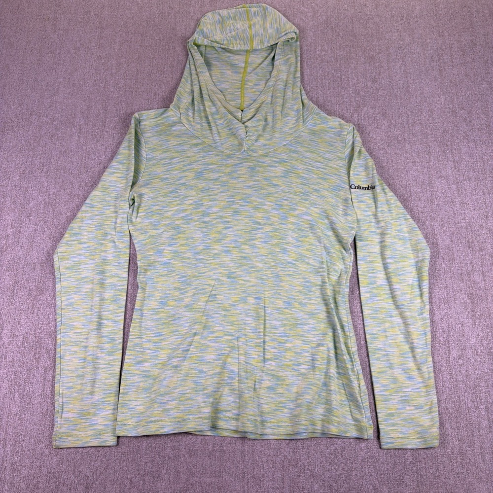 Columbia women's lightweight hoodie size medium Green Yellow Blue